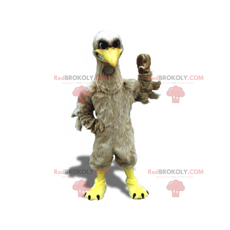 Graues Vogelmaskottchen - Redbrokoly.com