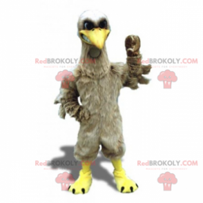Mascote pássaro cinza - Redbrokoly.com