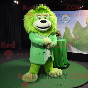 Lime Green Lion máscara de...