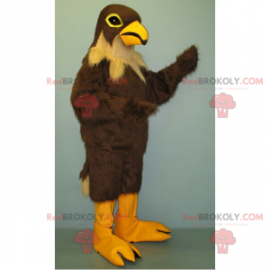 Braunes Vogelmaskottchen und beiger Hals - Redbrokoly.com