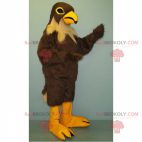 Mascotte bruine vogel en beige nek - Redbrokoly.com