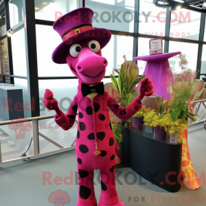Máscara de girafa magenta...