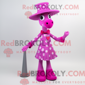 Máscara de girafa magenta...