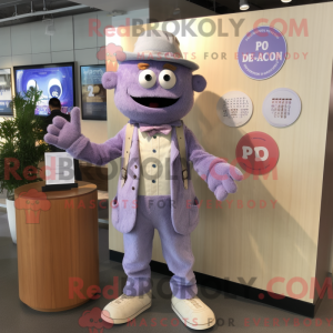 Lavendel Pho maskot kostume...