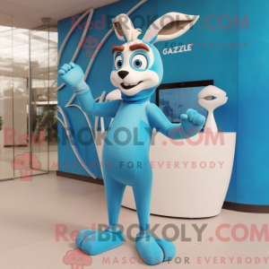 Sky Blue Gazelle maskot...