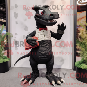 Sort Parasaurolophus maskot...