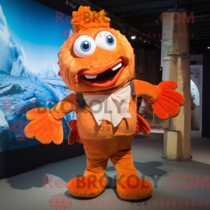 Postava maskota Orange Fish...