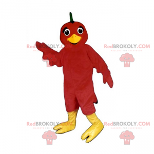 Mascote pássaro vermelho - Redbrokoly.com