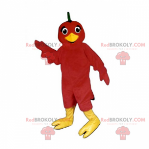 Mascote pássaro vermelho - Redbrokoly.com