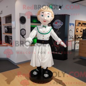 Hvid irsk danser maskot...