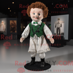 Hvid irsk danser maskot...