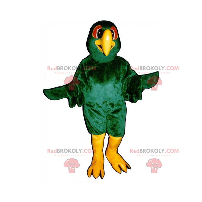 Grünes Vogelmaskottchen - Redbrokoly.com