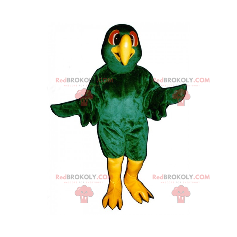 Grünes Vogelmaskottchen - Redbrokoly.com Grünes Vogelmaskottchen - Redbrokoly.com