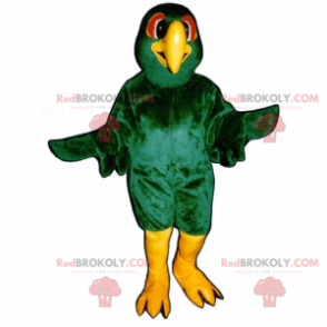 Grünes Vogelmaskottchen - Redbrokoly.com
