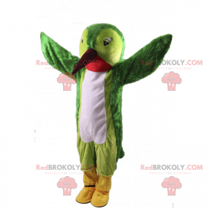 Green hummingbird mascot - Redbrokoly.com