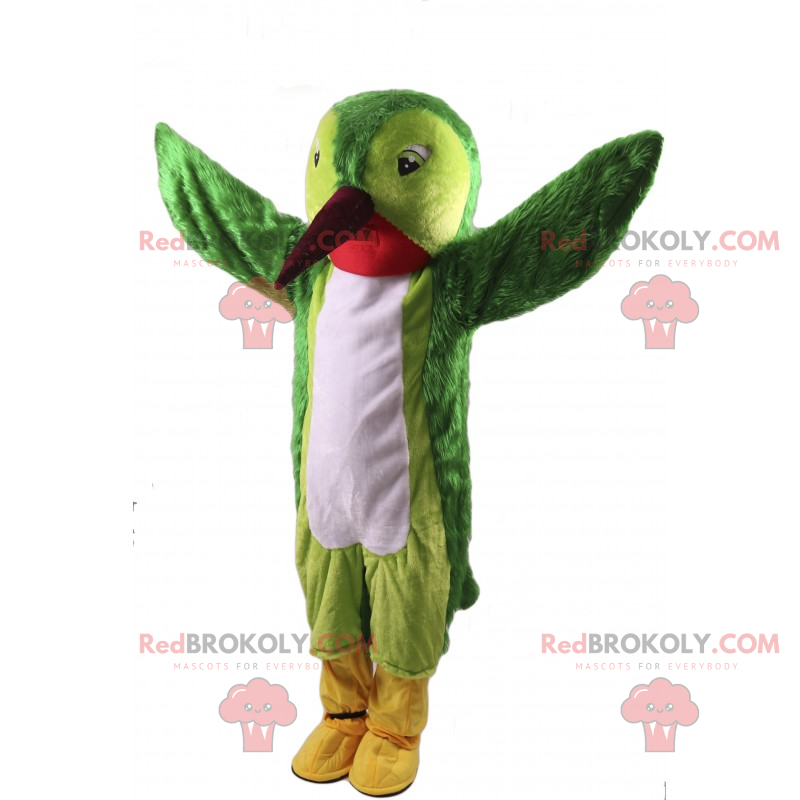 Mascotte de colibri vert - Redbrokoly.com
