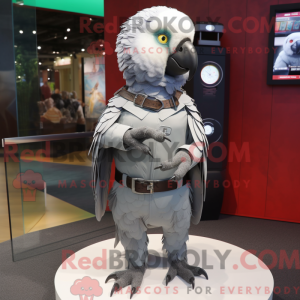 Grå papegøje maskot kostume...