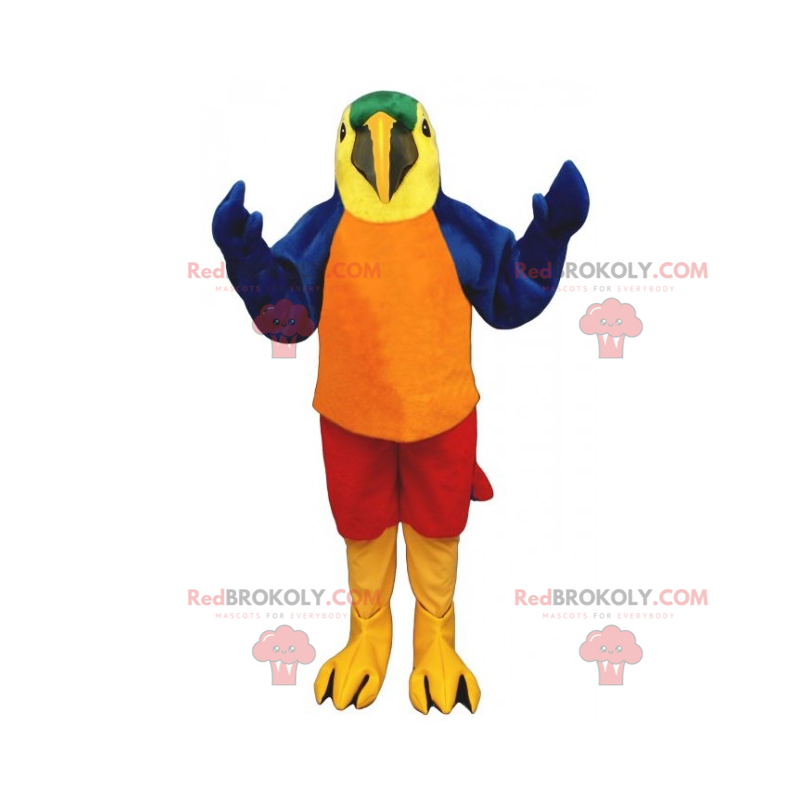 Vogel Maskottchen - Papagei - Redbrokoly.com