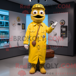 Gul Doctor maskot kostume...
