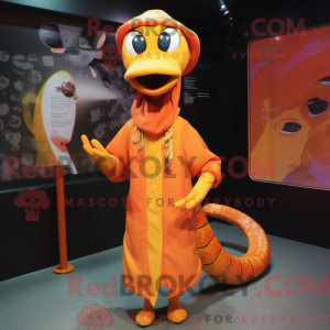 Orange Snake mascot costume...