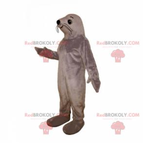 Sorridente mascotte del leone di mare - Redbrokoly.com