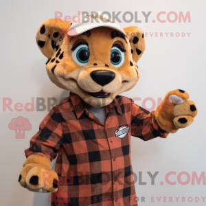 Rust Cheetah maskot kostume...