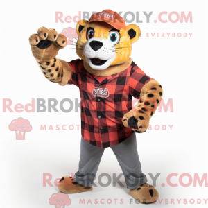 Rust Cheetah maskot kostume...