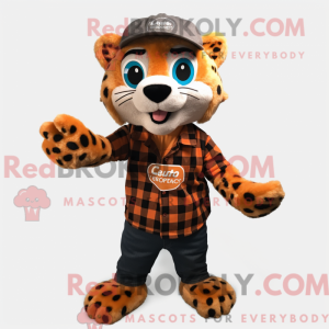 Rust Cheetah maskot kostume...