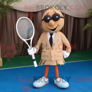 Tan Rakieta tenisowa maskot...