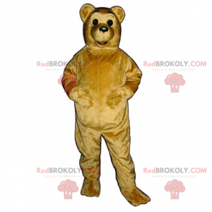 Bear beige hårmaskot - Redbrokoly.com