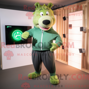 Zielony villsvin maskot...