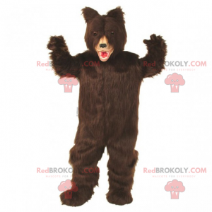 Mascotte dell'orso dai capelli castano scuro - Redbrokoly.com