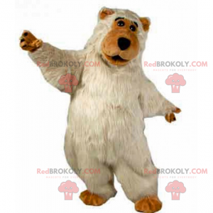 Mascotte d'ours au poil long et doux - Redbrokoly.com