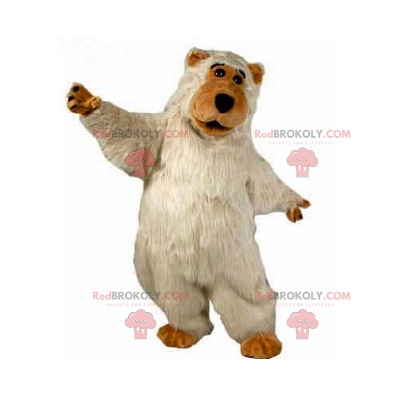 Mascotte d'ours au poil long et doux - Redbrokoly.com