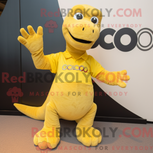 Guld Diplodocus maskot...