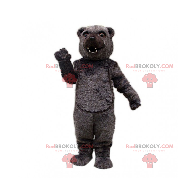 Mascotte d'ours au poil noir - Redbrokoly.com