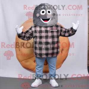 Grå Donut maskot kostume...