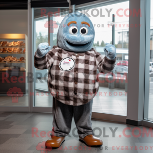 Grå Donut maskot kostume...