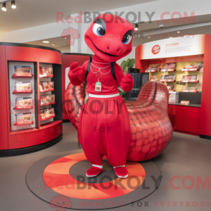 Personaggio mascotte rosso...
