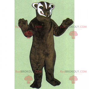 Urso mascote com rosto branco - Redbrokoly.com