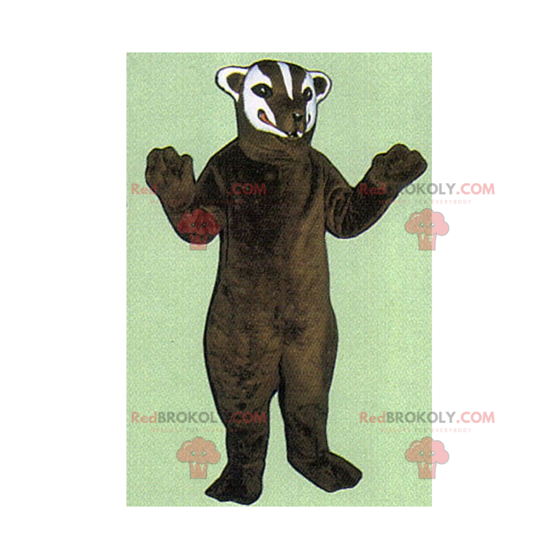 Björnmaskot med vitt ansikte - Redbrokoly.com