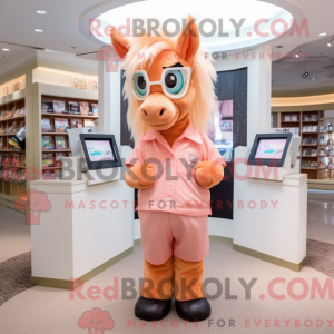 Peach Horse mascot costume...
