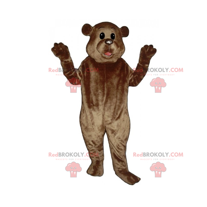 Bärenmaskottchen mit kleinen runden Ohren - Redbrokoly.com