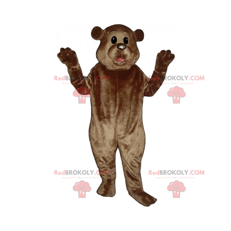 Orso mascotte con piccole orecchie rotonde - Redbrokoly.com