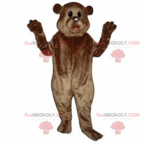 Mascota del oso con pequeñas orejas redondas - Redbrokoly.com