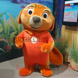 Orange Sea Lion mascot...