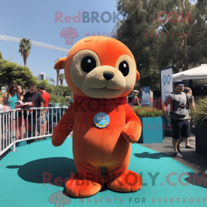 Orange Sea Lion mascot...