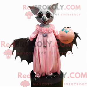 Pink Fruit Flagermus maskot...