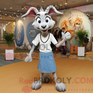 Gray Gazelle mascot costume...