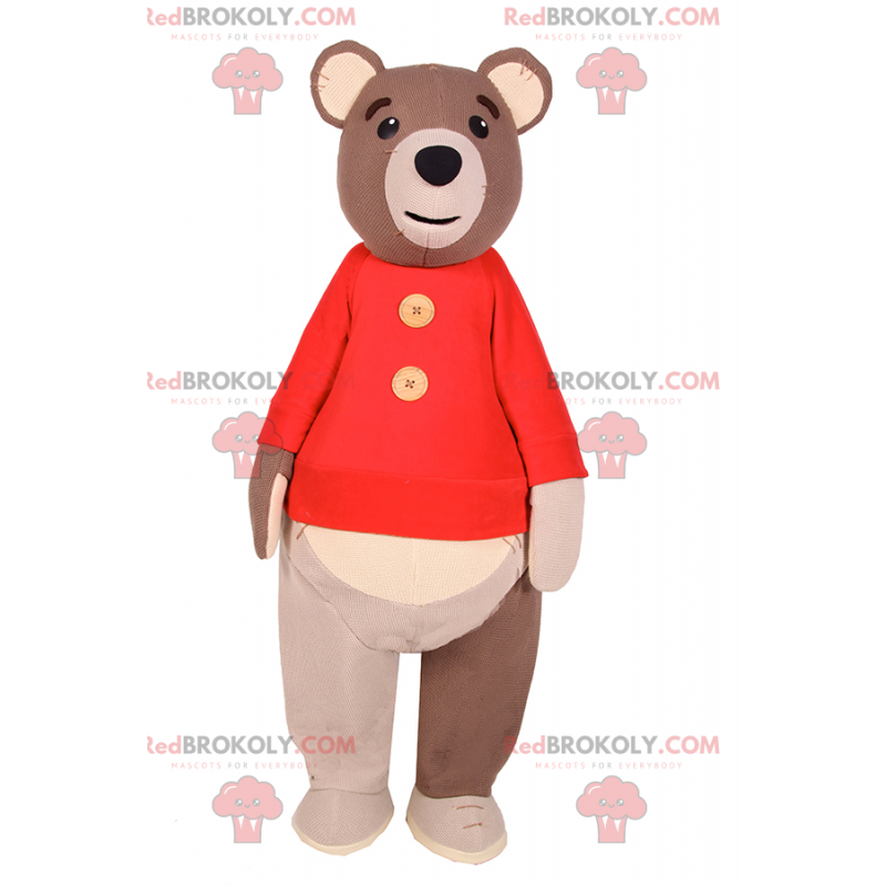 Mascotte d'ours avec pull - Redbrokoly.com